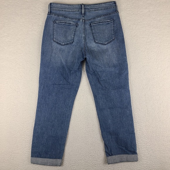 NYDJ Not Your Daughter Jeans Womens 4 Blue Jessica Relaxed Boyfriend Embroidered - Picture 11 of 13